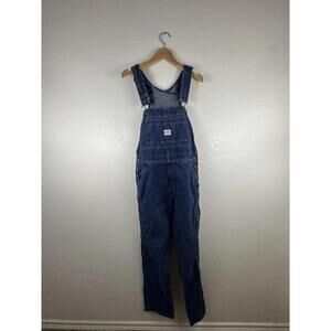 Key Denim Bib Overalls Womens Vintage Blue 100% Cotton Made in Mexico Size 4